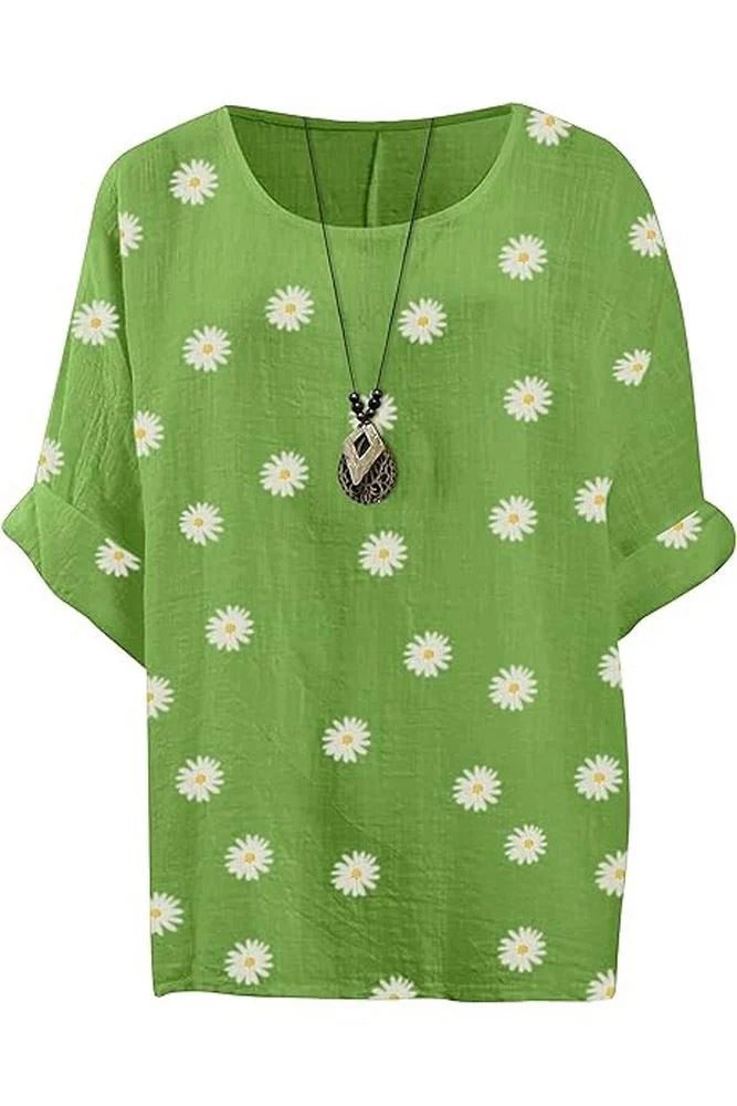 100% Cotton daisy print top