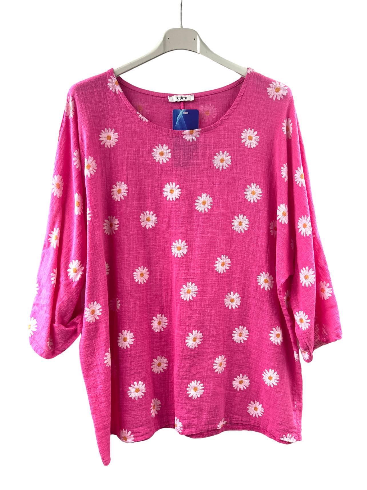 100% Cotton daisy print top